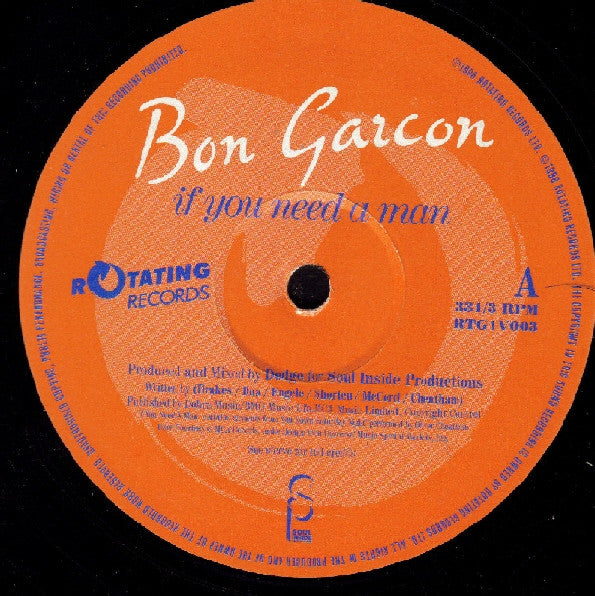 Bon Garçon : If You Need A Man (12")