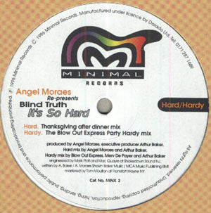 Angel Moraes Re-Presents Blind Truth : It's So Hard (12")