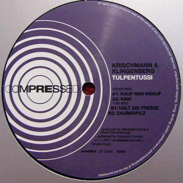 Krischmann & Klingenberg : Tulpentussi (12")