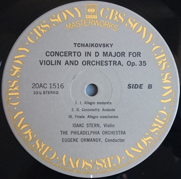 Felix Mendelssohn-Bartholdy / Pyotr Ilyich Tchaikovsky - Isaac Stern, The Philadelphia Orchestra, Eugene Ormandy : Violin Concertos (LP, Album, RE)