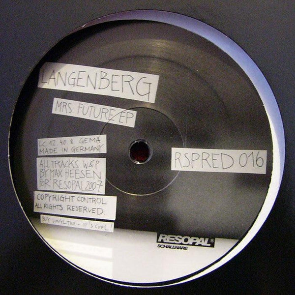 Langenberg : Mrs. Future EP (12", EP)