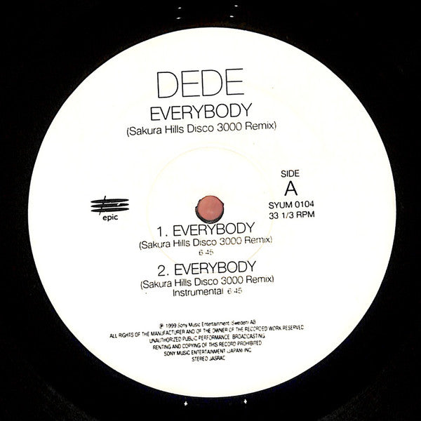 Dede : Everybody (Sakura Hills Disco 3000 Remix) (12")