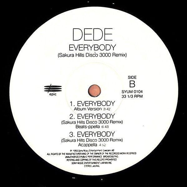 Dede : Everybody (Sakura Hills Disco 3000 Remix) (12")