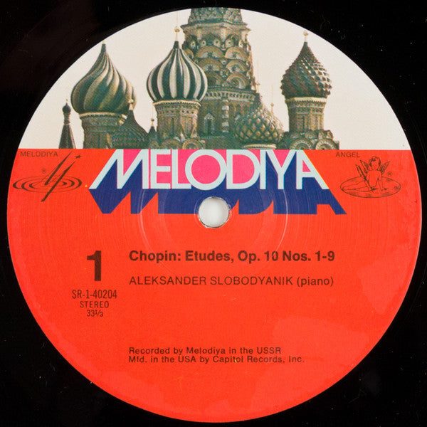 Frédéric Chopin, Александр Слободяник : The Twelve Etudes Op.10 & Fantasia In F Minor, Op. 49 (LP, Album, Win)