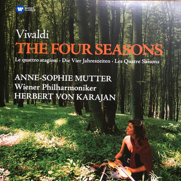 Antonio Vivaldi - Anne-Sophie Mutter, Wiener Philharmoniker, Herbert Von Karajan : The Four Seasons / Le Quattro Stagioni / Die Vier Jahreszeiten / Les Quatre Saisons (LP, Album, RE, RM)