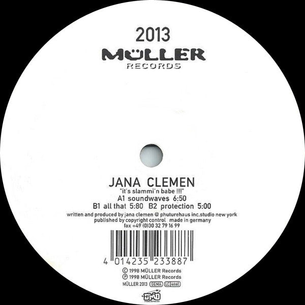 Jana Clemen : It's Slammi'n Babe !!! (12")