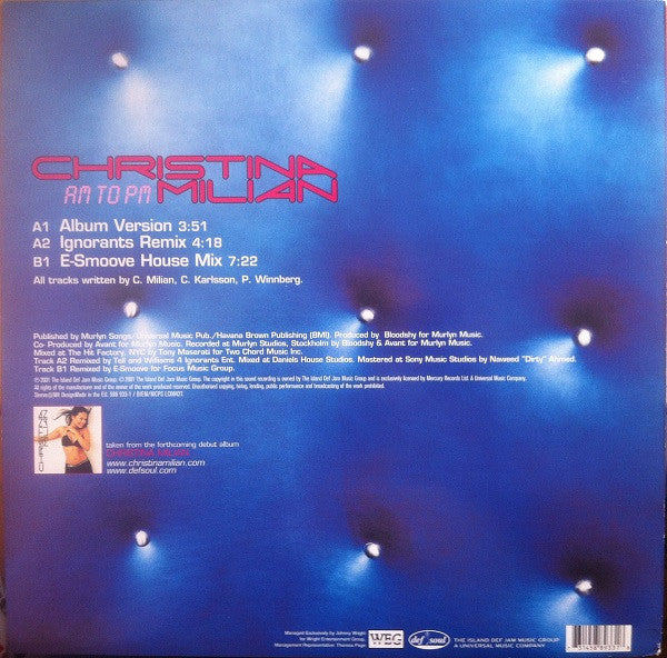 Christina Milian : AM To PM (12")