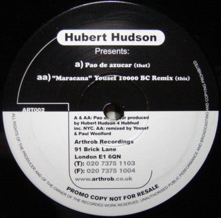 Hubert Hudson : Pao De Azucar / Maracana (12", Promo)