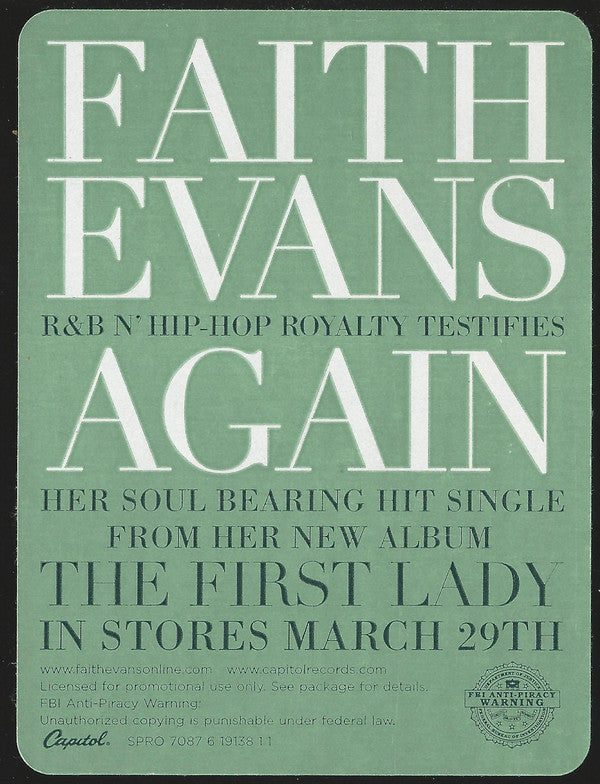 Faith Evans : Again (12", Promo)