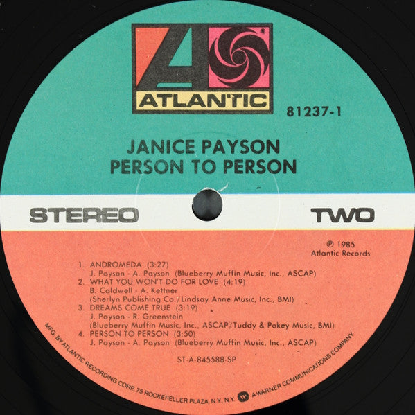 Janice Payson : Person To Person (LP)