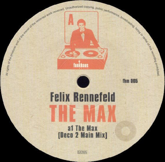 Felix Rennefeld : The Max (12")