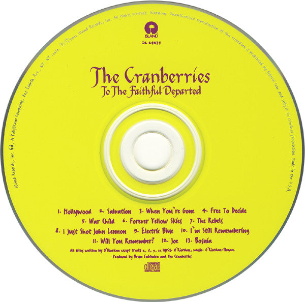 The Cranberries : To The Faithful Departed (CD, Album, Club, CRC)