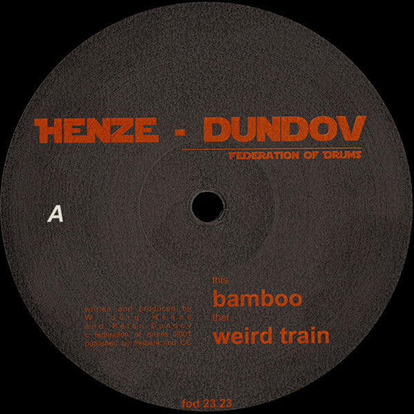 Jörg Henze - Petar Dundov : Bamboo (12")