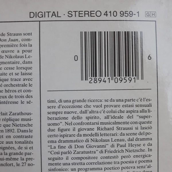 Richard Strauss - Herbert Von Karajan, Berliner Philharmoniker : Also Sprach Zarathustra - Don Juan (LP)