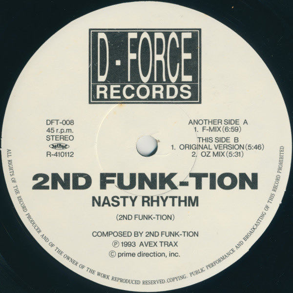 2nd Funk-Tion : Nasty Rhythm (12", Single, Promo)