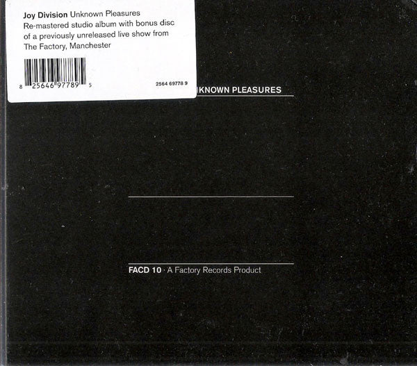 Joy Division : Unknown Pleasures (CD, Album, RE, RM + CD, Album)