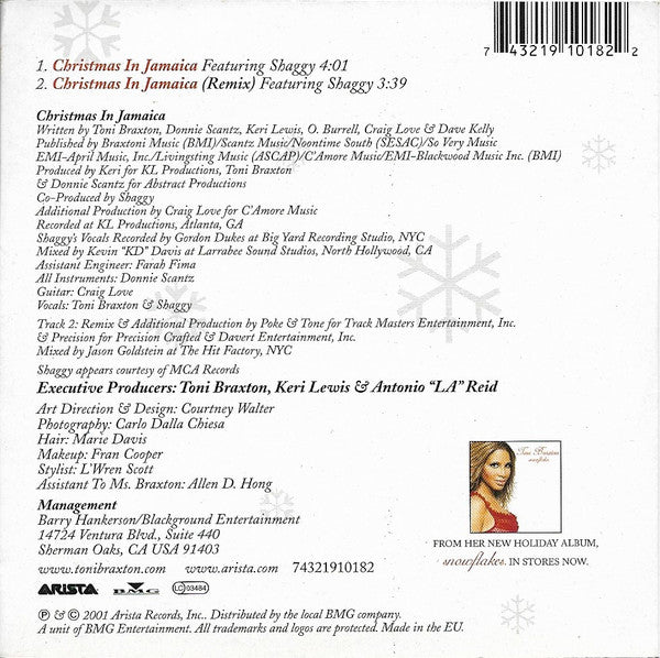 Toni Braxton Featuring Shaggy : Christmas In Jamaica (CD, Single)