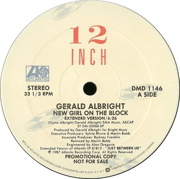 Gerald Albright : New Girl On The Block (12", Promo)