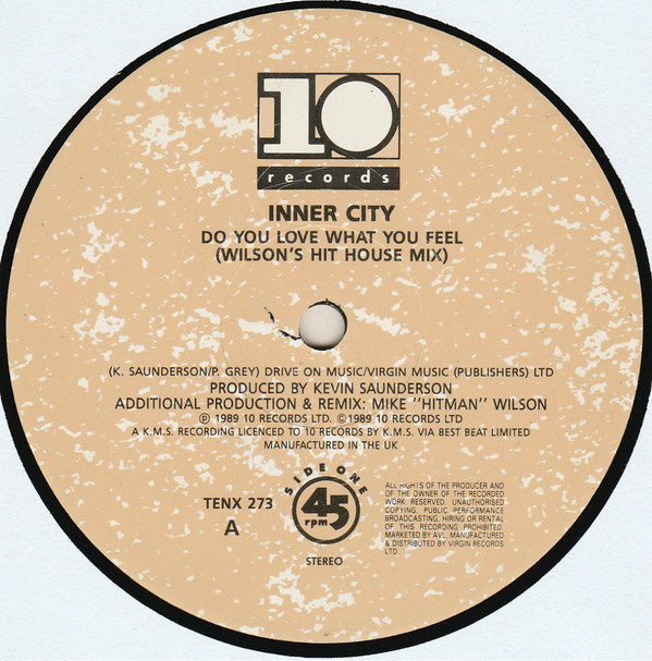 Inner City : Do You Love What You Feel (12", Single)