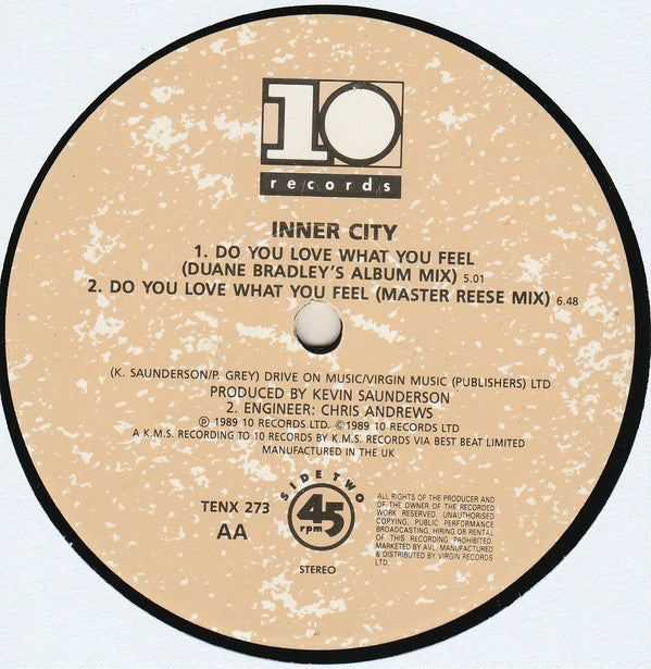 Inner City : Do You Love What You Feel (12", Single)