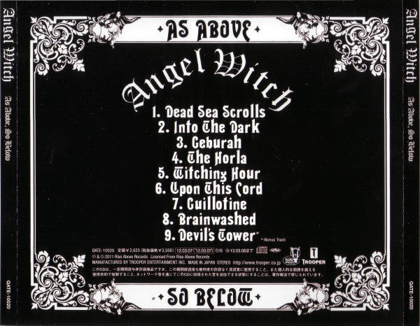 Angel Witch : As Above, So Below (CD, Album)