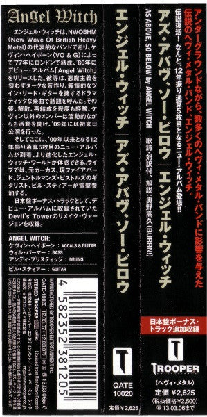 Angel Witch : As Above, So Below (CD, Album)