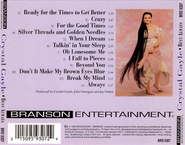 Crystal Gayle : Best Always (CD, Album, RE)