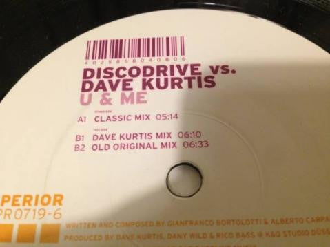 Discodrive vs. Dave Kurtis : U & Me (12")