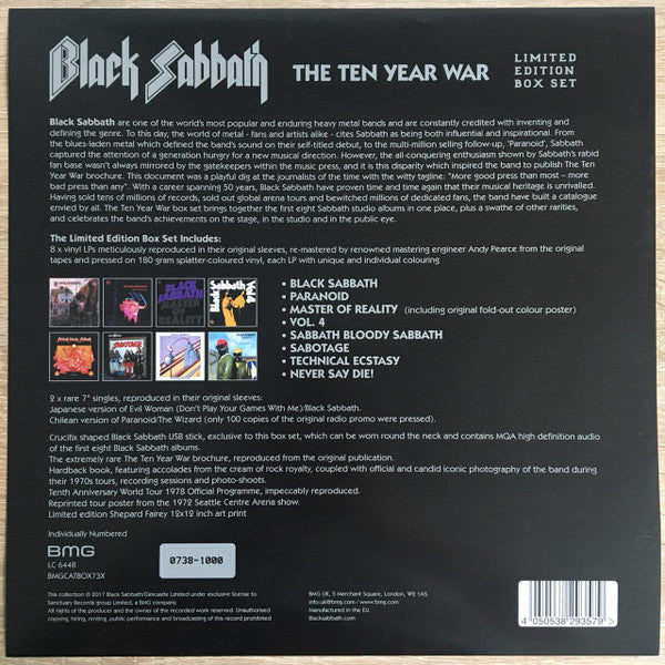 Black Sabbath : The Ten Year War (Box, Comp, Ltd, Num, RM, Art + LP, Album, RE, RM, )