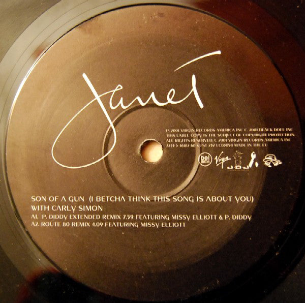 Janet Jackson With Carly Simon : Son Of A Gun (I Betcha Think This Song Is About You) (12")