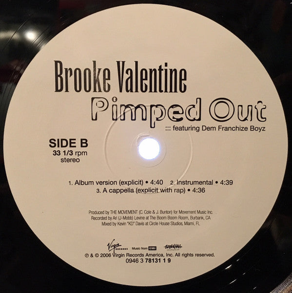 Brooke Valentine Feat. Dem Franchize Boyz : Pimped Out (12")