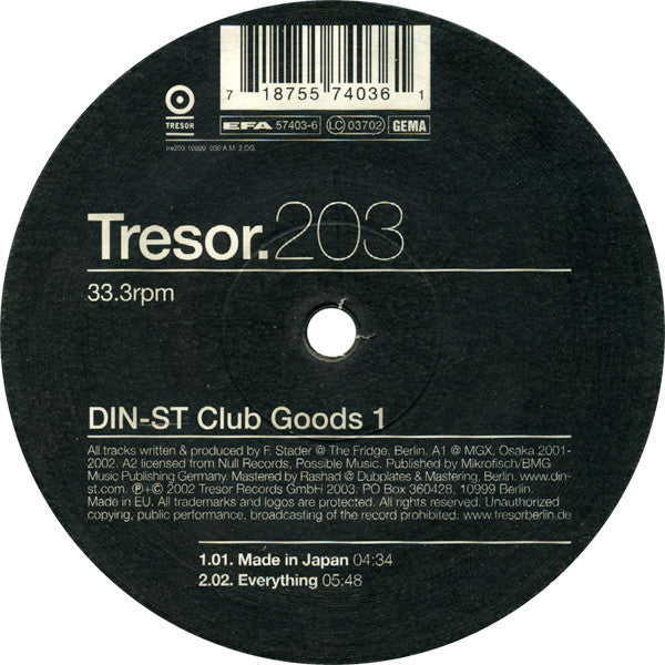 Din-St : Club Goods 1 (12")