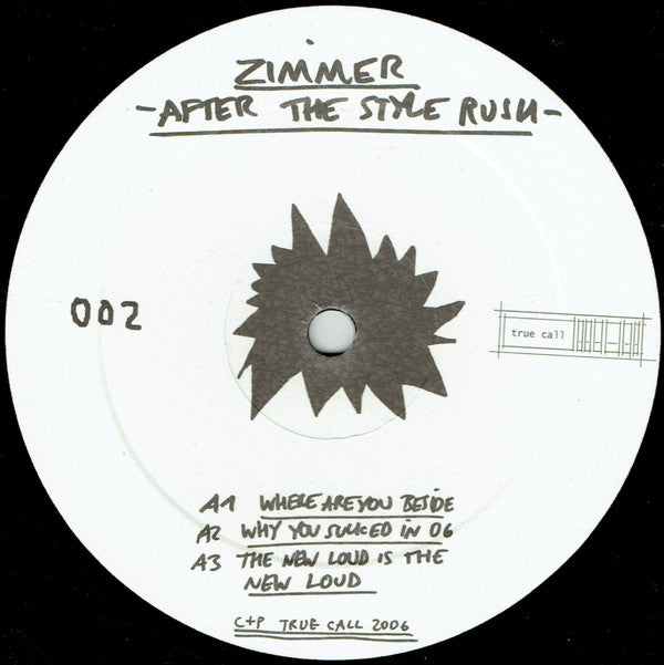 Zimmer (2) : After The Style Rush (12")