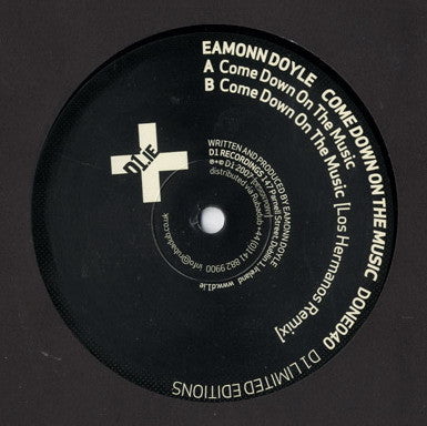 Eamonn Doyle : Come Down On The Music (12", Ltd)