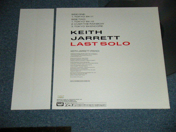 Keith Jarrett : Last Solo (Laserdisc, 12", Album, NTSC)