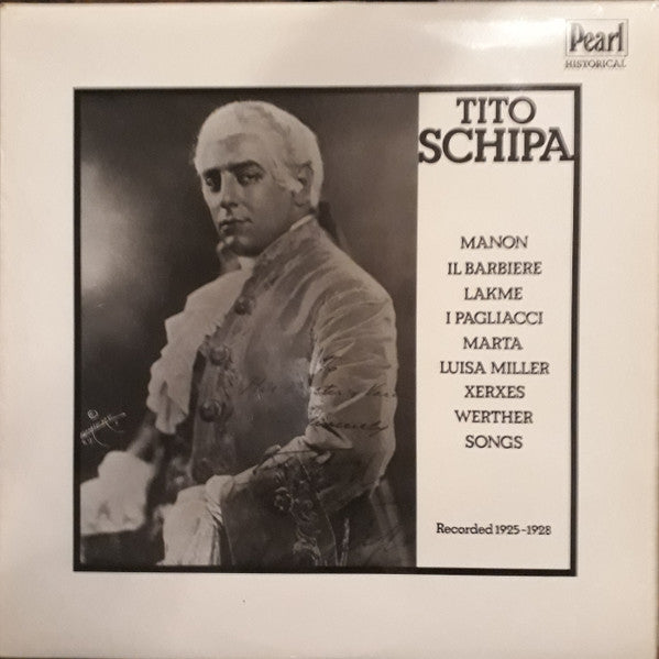 Tito Schipa : Tito Schipa Recorded 1925-1928 (LP, Comp)