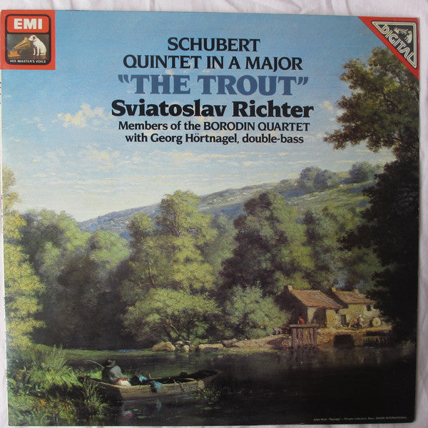 Franz Schubert, Sviatoslav Richter , Members of the Borodin String Quartet, Georg Hörtnagel : Quintet In A Major  “The Trout" (LP)