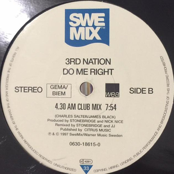 3rd Nation : Do Me Right (12")