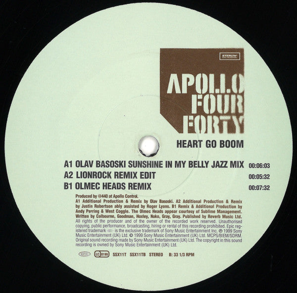 Apollo 440 : Heart Go Boom (12", Single)