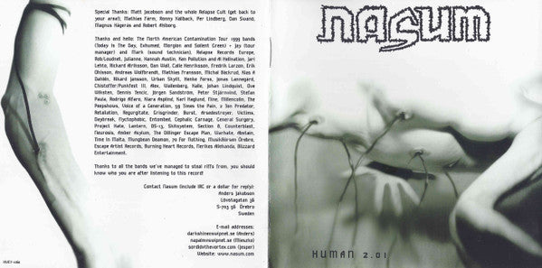 Nasum : Human 2.01 (CD, Album, Promo)