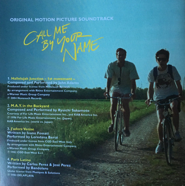 Various : Call Me By Your Name (Original Motion Picture Soundtrack) (CD, Album, Comp)