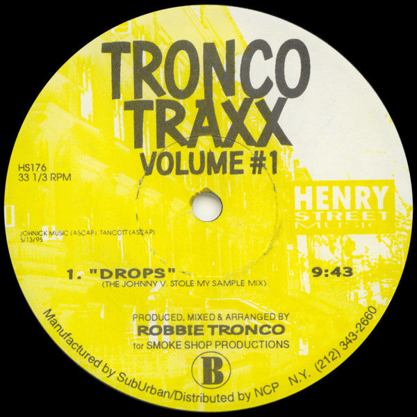 Tronco Traxx : Tronco Traxx Volume #1 (12")