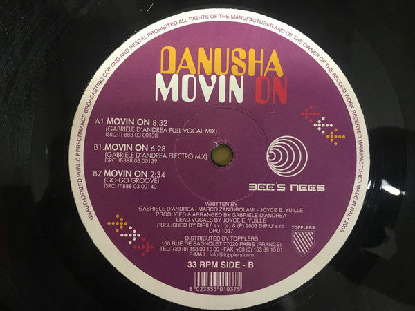 Danusha : Movin On (12")