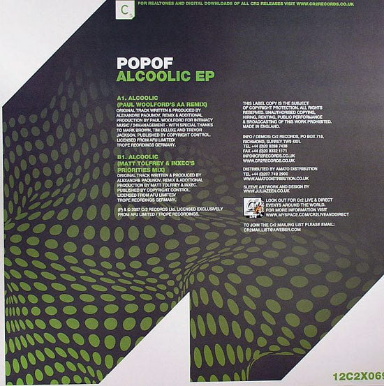 Popof : Alcoolic EP (12", EP)