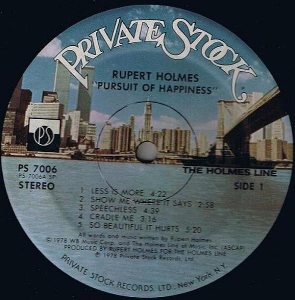 Rupert Holmes : Pursuit Of Happiness (LP, Album, SRC)