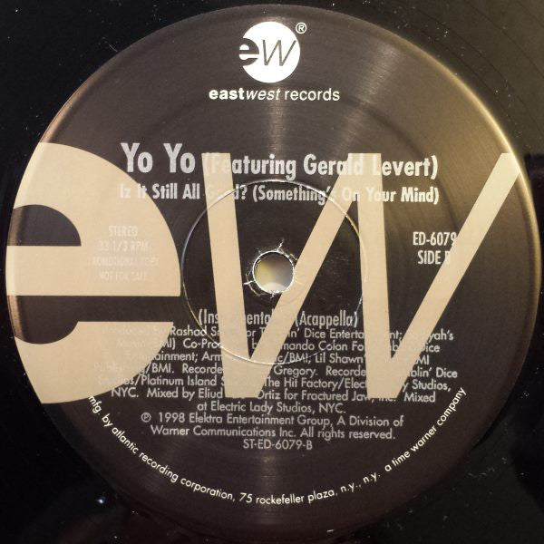 Yo-Yo Featuring Gerald Levert : Iz It Still All Good? (Something's On Your Mind) (12", Promo)