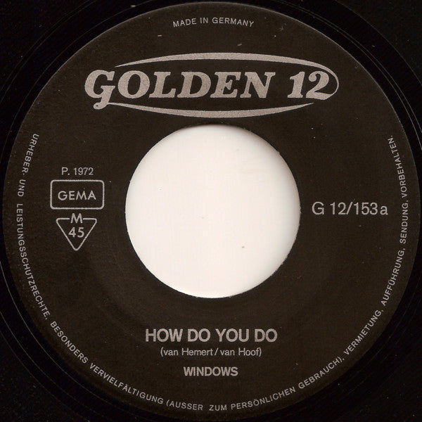 Windows (2) : How Do You Do (English Version) (7", Single, Mono)