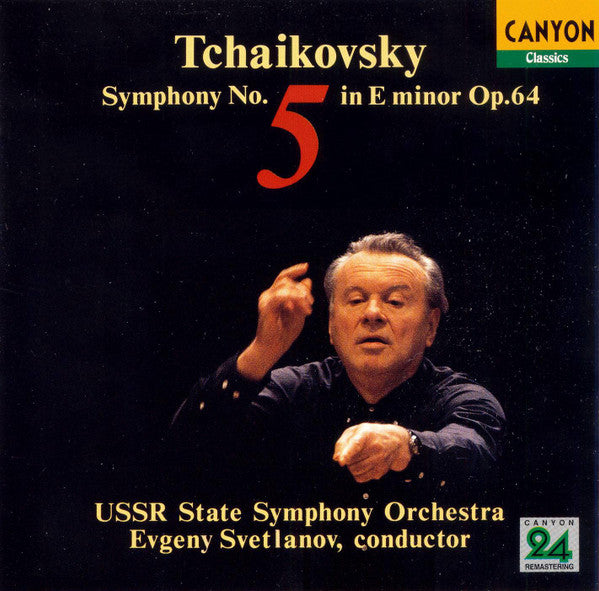 Pyotr Ilyich Tchaikovsky, Evgeni Svetlanov : Symphony No. 5 In E Minor Op.64 (HDCD, Album, RE, RM)