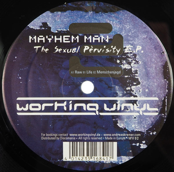 Mayhem Man : The Sexual Pervisity E.P. (12", EP)