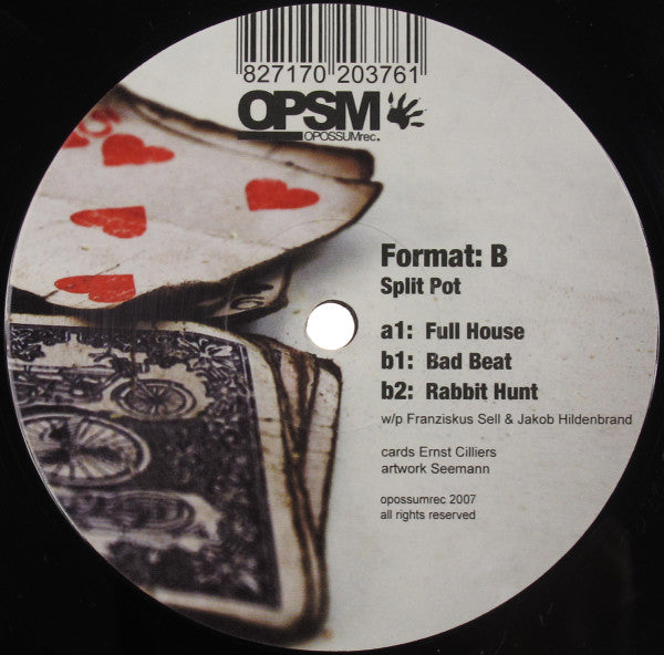 Format: B : Split Pot (12")